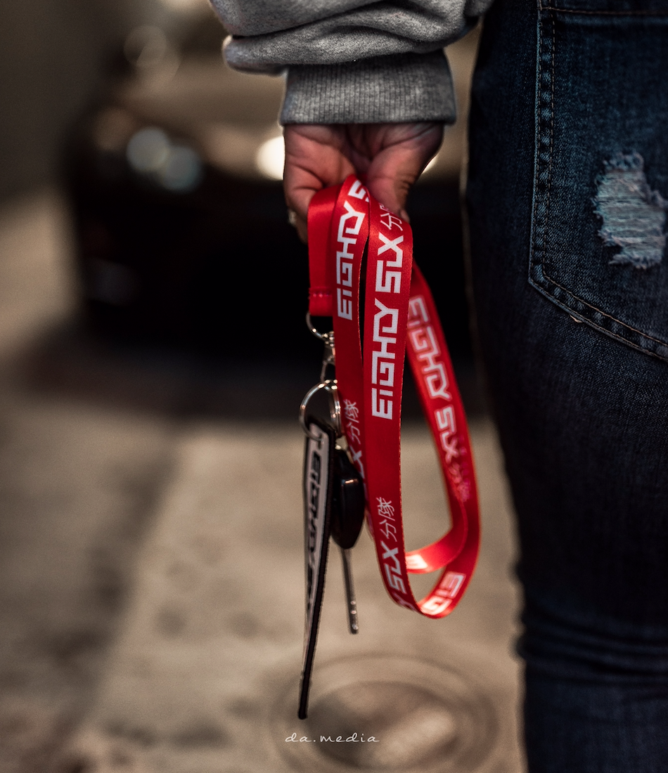 Red X White Lanyard