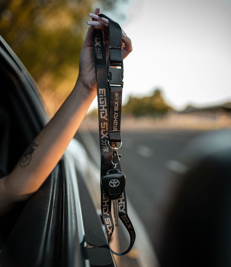 Black X Bronze Lanyard