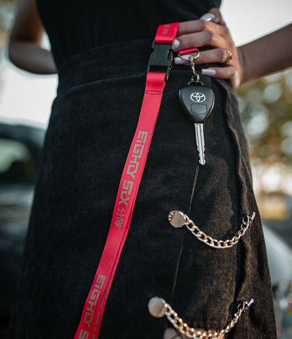 Red X Gold Lanyard