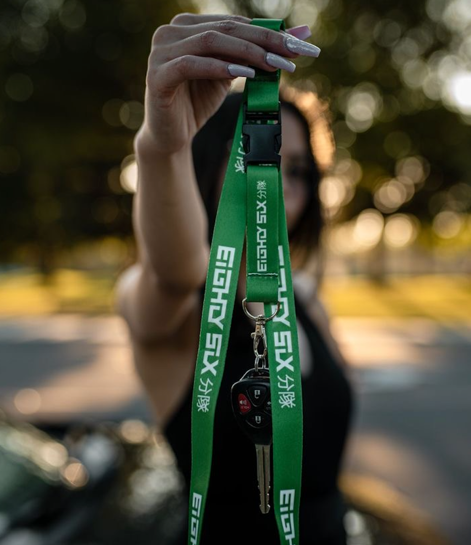 Green X White Lanyard